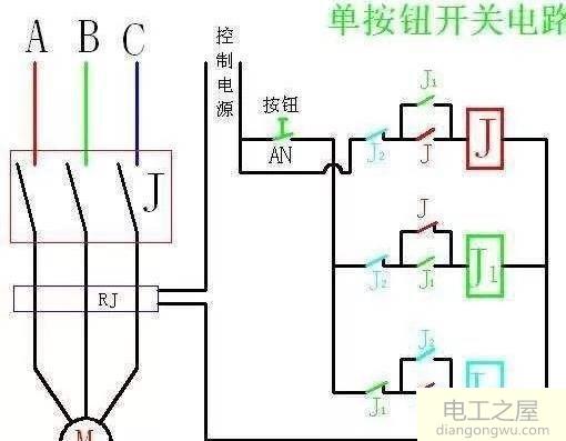 一個按鈕能控制電機(jī)的起動停止嗎