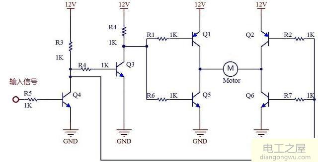 簡單方式實現12V直流電機正反轉